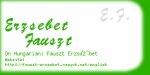 erzsebet fauszt business card